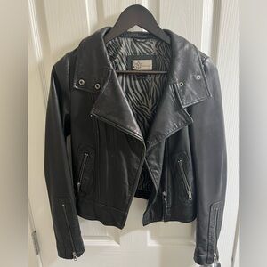 Mackage Black Leather Moto Jacket